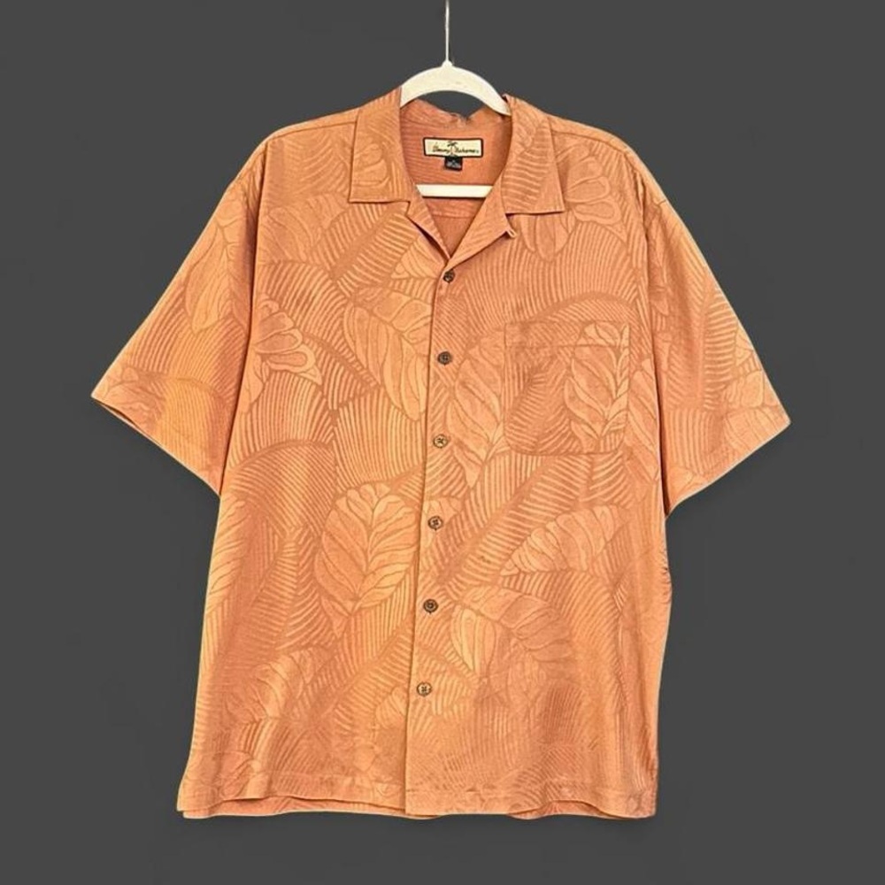 🔥 100% SILK Tommy Bahama Tropical Botanical Camp Shirt